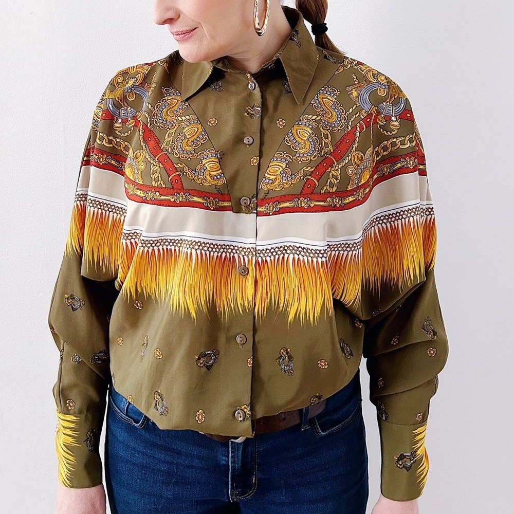 Vintage Serge Nancel paris western blouse